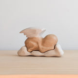 Sleeping Angel Sculpture - Jacaranda Wood