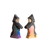 Witch with Broomstick - Wooden Toy