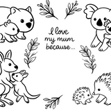 Mother's Day Colouring In Page