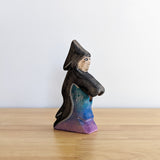 Witch with Broomstick - Wooden Toy