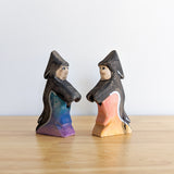 Witch with Broomstick - Wooden Toy