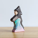 Witch with Broomstick - Wooden Toy