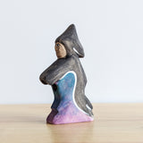 Witch with Broomstick - Wooden Toy