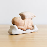 Sleeping Angel Sculpture - Jacaranda Wood