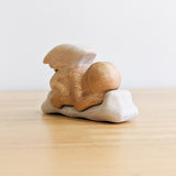 Sleeping Angel Sculpture - Jacaranda Wood