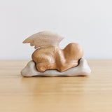 Sleeping Angel Sculpture - Jacaranda Wood