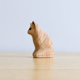 Cat Sitting Wooden Toy - Tabby, Black, Ginger, Calico