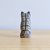 Cat Sitting Wooden Toy - Tabby, Black, Ginger, Calico