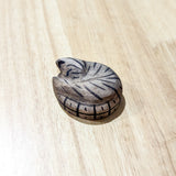 Cat Sleeping Wooden Toy - Various Colours