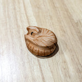 Cat Sleeping Wooden Toy - Various Colours