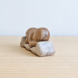 Sleeping Baby Sculpture - Sassafras Wood