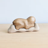 Sleeping Baby Sculpture - Sassafras Wood