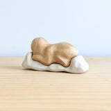 Sleeping Angel Sculpture - Jacaranda Wood