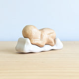 Sleeping Angel Sculpture - Jacaranda Wood