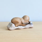 Sleeping Baby Sculpture - Maple Wood