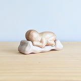 Sleeping Baby Sculpture - Maple Wood