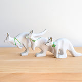 Snow Kangaroo - White Boomers - Wooden Toy