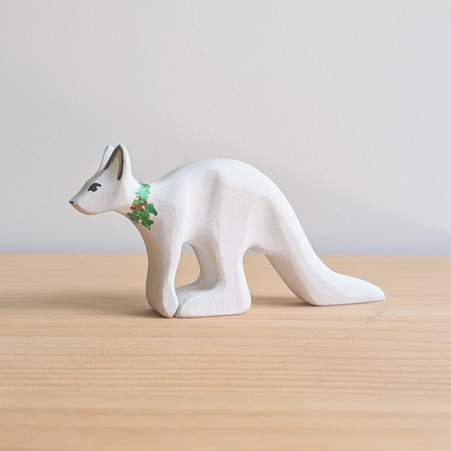 Snow Kangaroo - White Boomers - Wooden Toy