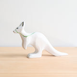 Snow Kangaroo - White Boomers - Wooden Toy