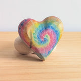 Tie Dye Wooden Love Heart - Limited Edition