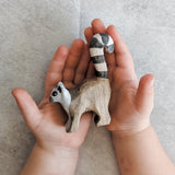 Ring-Tailed Lemur Wooden Toy - Tail Backward