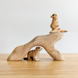 Meerkat - Crouching Wooden Toy