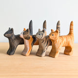Cat Standing Wooden Toy - Tabby, Black, Ginger, Calico