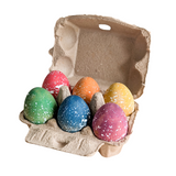 Wooden Easter Egg Set of 6 - Speckled