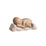 Sleeping Baby Sculpture - Sassafras Wood
