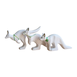 Snow Kangaroo - White Boomers - Wooden Toy